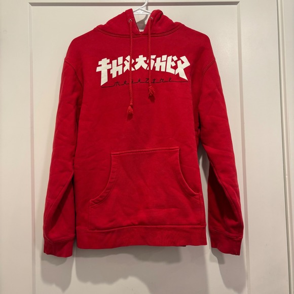 Thrasher Other - Thrasher Magazine Red Katakana Logo Hoodie Mens Small Skateboarding Pullover